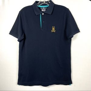 Psycho Bunny Pima Cotton Logo Collared Button Classic Polo Shirt size 4